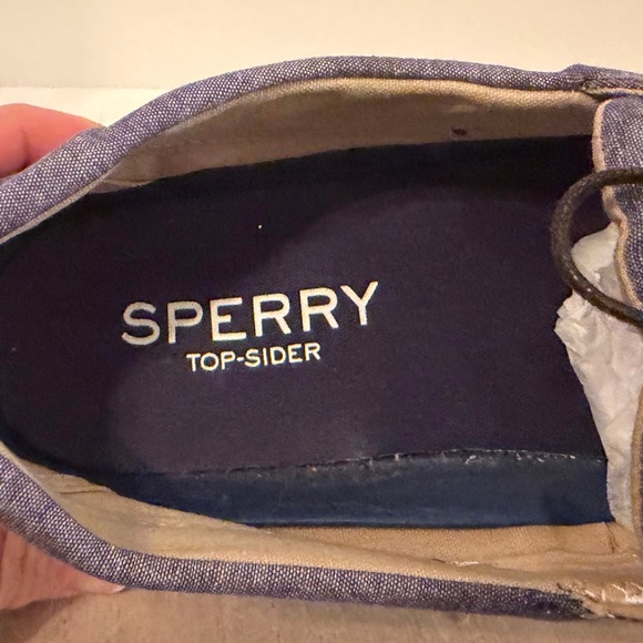 Sperry Top-Sider Men’s Bahama Chambray Boat Shoes Size 14M Blue Canvas - Picture 5 of 8